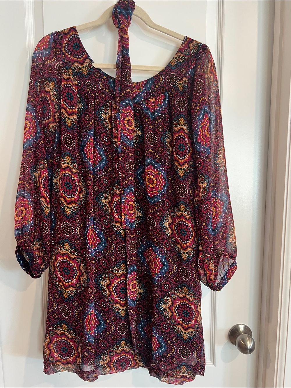 Olsenboye Multicolor Paisley Print Mini Dress